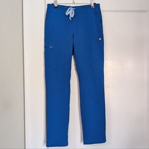 FIGS Yola Scrub Pants Women’s XS Royal Blue Cargo Zip Pocket TW2000R